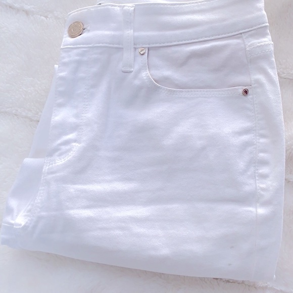WHBM White Skinny Crop Stretch Jeans | Size 2L - Picture 8 of 9